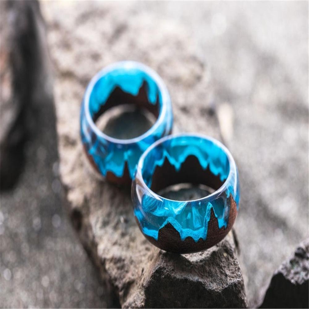 JMXD-Wood Ring Feature Ring Смола Ring Luminous Ring, Fashion
