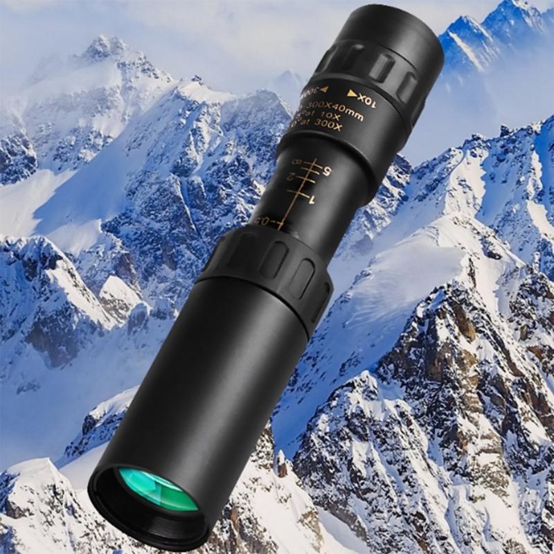 Монокуляр для взрослых с адаптером для телефона для наблюдения за птицами, пешего туризма, 10-кратный 40-кратный монокулярный телескоп с призмами и линзой