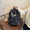 Bow Backpack Cute Girl College Style School Bag Light Going Out Casual Backpack Large Capacity Women's Bag