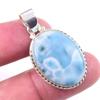 Natural Republic Larimar Gemstone 925 Solid Sterling Silver Pendant 1.50'' H3n31