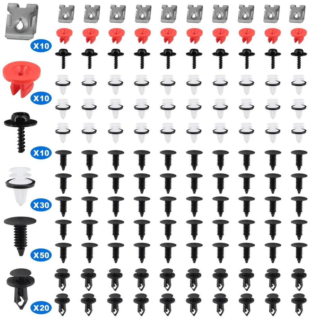 130-Piece Ford Focus Lincoln Splash Shield & Fender Fasteners Set