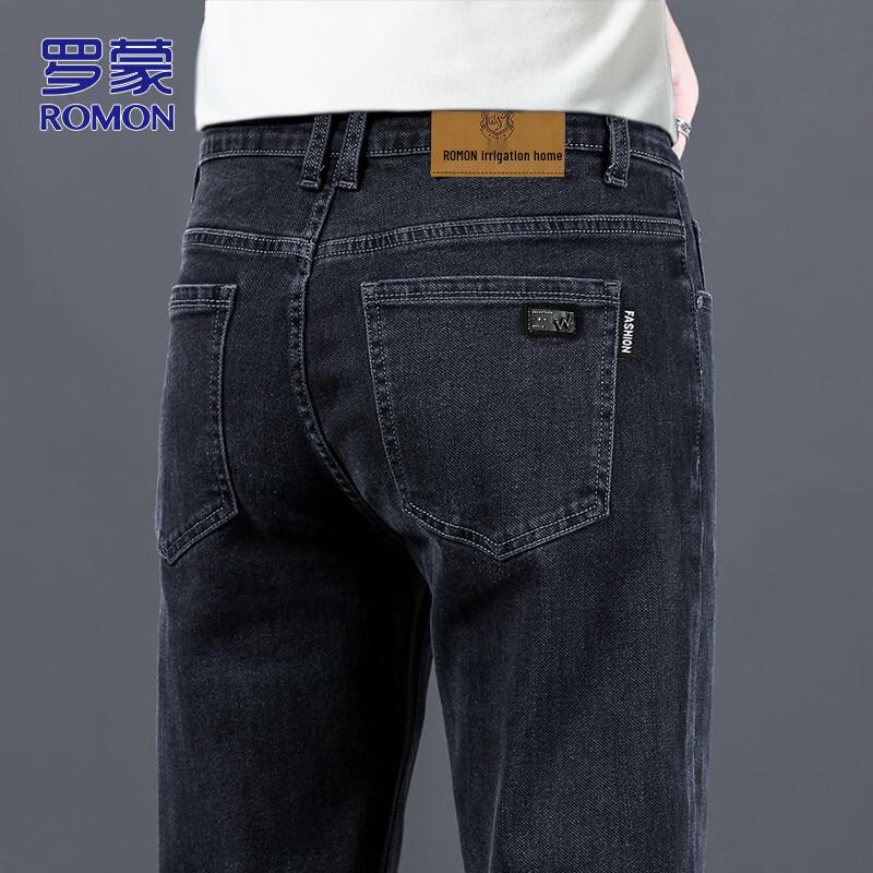 ROMON Мужские джинсы прямого кроя стрейч в стиле business casual