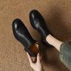 Fashion 2025 New Autumn/Winter Women Boots Round Toe Heel Women Shoes Ankle Boots Modern Boots Ladies Shoes Retro Genuine Leather
