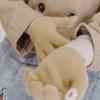 meminn twoton twohole long touch finger gloves 3colors