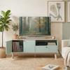 TV Stand Cabinet for Television up to 36 Inch, Modern TV Unit with 2 Doors, Entertainment Center with Adjustable Shelf