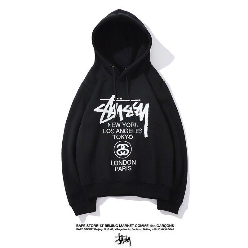 Winter Fashion Embroidered Hooded Sweatshirt Couple Loose Casual Streetwear