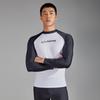 Li Ning Swimming Series Letter Round Neck Pullover Long Sleeve Swimsuit Men swimsuit Black Standard-White ASLT085-2