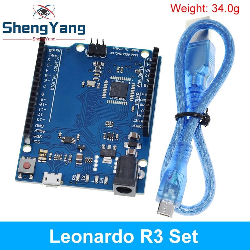 TZT Leonardo R3 Atmega32u4 Microcontroller Development Board With USB Cable Compatible For Arduino DIY Starter Kit