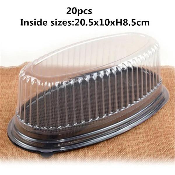 Золотисто-черная прозрачная овальная пластиковая коробка для упаковки мусса для торта, кекса, сыра, пирожных, крема, контейнера, чехла для свадебных торжественных случаев