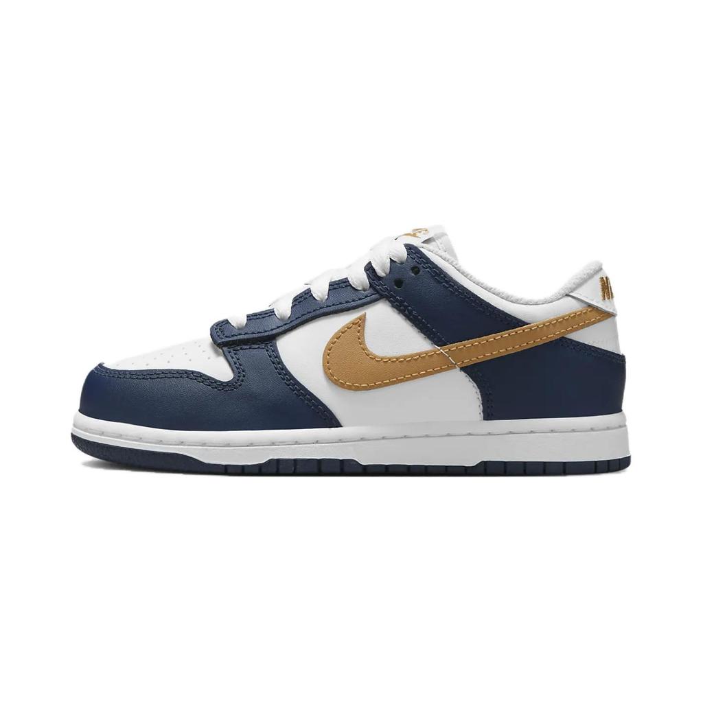 Nike Dunk Low PS Midnight Navy Wheat Kids Sneakers Blue White FB9108-111