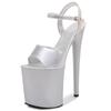 Fashion Sandals Patent Leather 20cm Platform  Stiletto Heels Sexy Sandals Women Pole Dancing Shoes Nightclub Sandals Plus Size 34-45