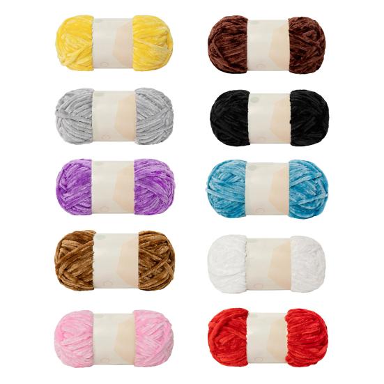 2 рулона пряжи из толстой пряжи синель для вязания крючком и спицами, пушистая пряжа синель для одеяла, шарфа, шапки, ткацкого ремесла