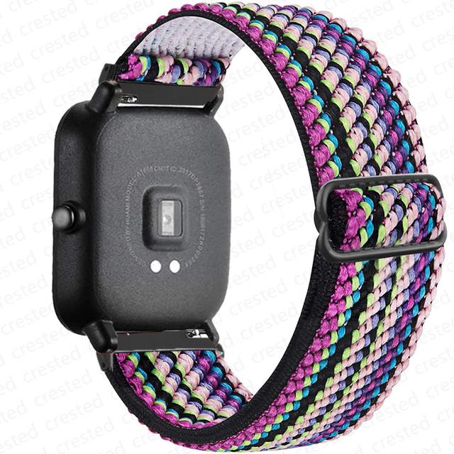 Нейлоновый ремешок Для Amazfit GTS 4/2/2e/3/GTS2 Mini/GTR/4/3/Pro/GTR2/stratos Браслет ремешок Amazfit bip 6 5 3 20мм/22мм Ремешки для часов