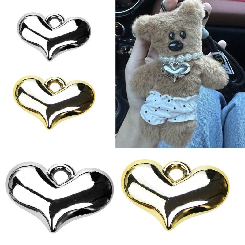 Универсальный набор подвесок в форме сердца для брелоков, ассорти подвесок в виде сердца любви, материалы для изготовления украшений своими руками, ожерелья, шармы