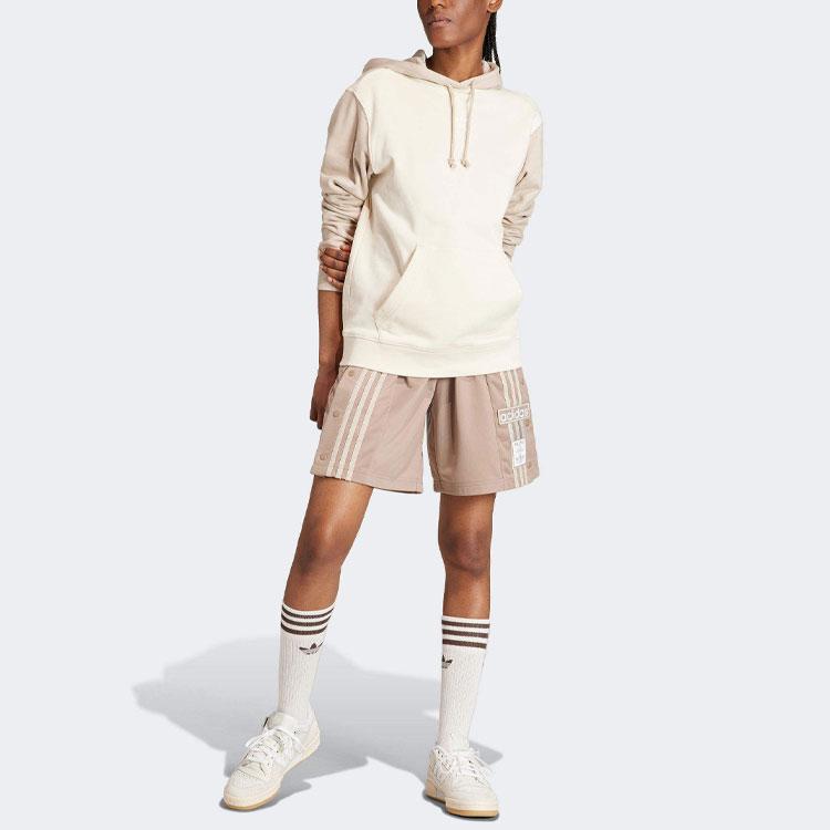 Adidas Originals Neutral Court Patchwork Logo Hoodie Women Hoodie Beige IS5244