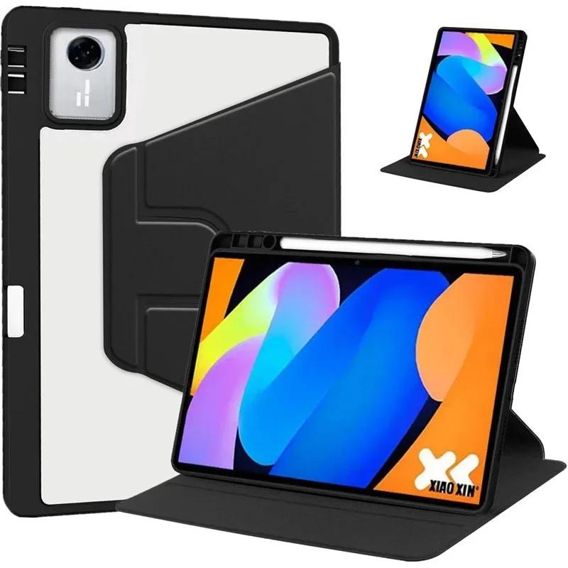 For Lenovo Xiaoxin Pad 2025 Case 11 Inch 360° Rotation Smart Flip Stand Leather Tablet Cover Funda for Idea Tab 11 Case TB336ZU