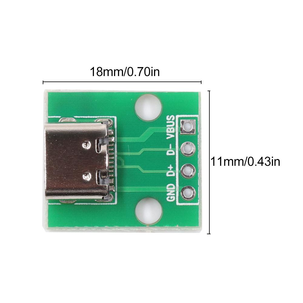 10 ШТ. 5 ШТ. 1 ШТ. Плата-расширитель USB Type-C Серийный Базовый Расширитель Разъем Типа Female Плата-конвертер PCB с Рядным Контактом