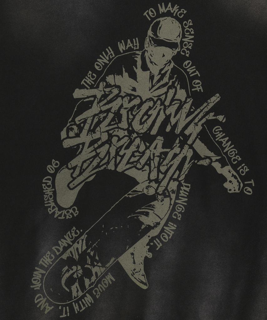 Brownbreath Crush Tag Грязная Толстовка на Молнии - Черная