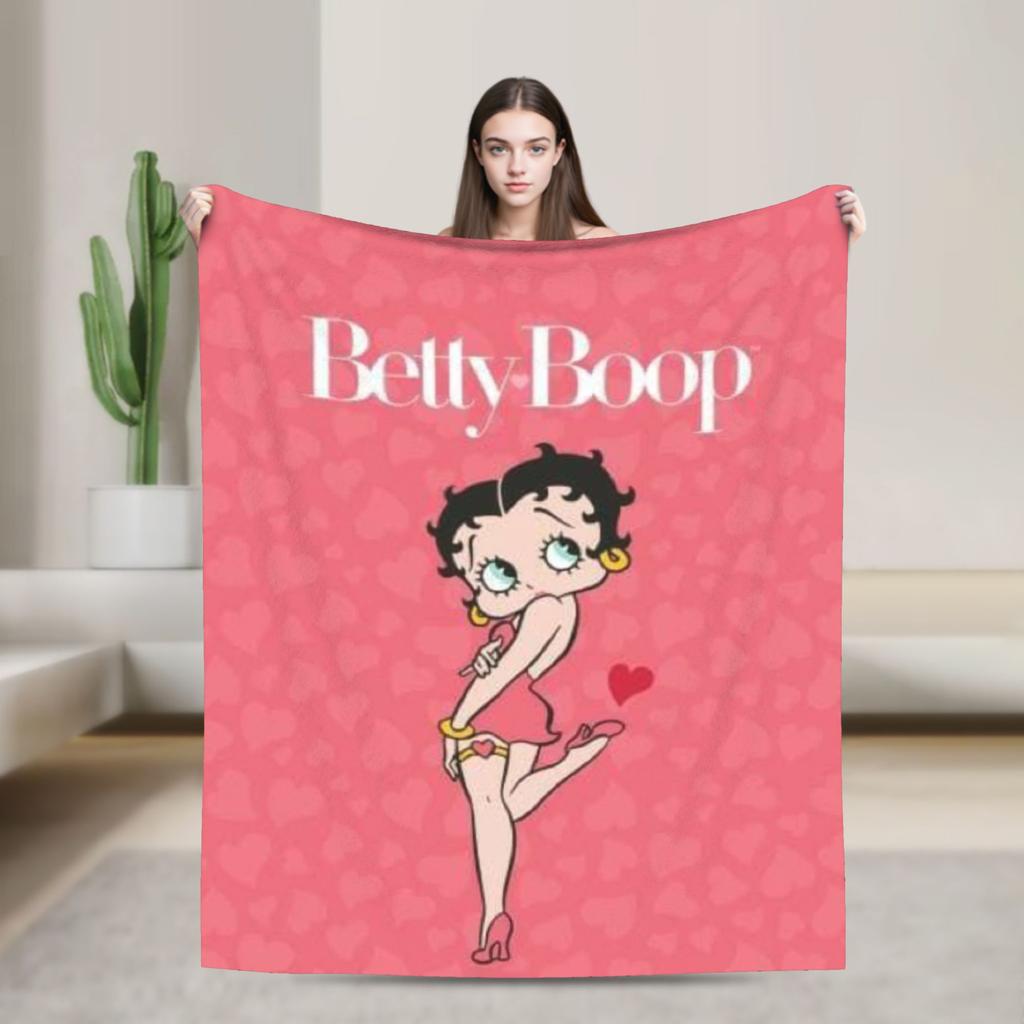 B-Bettys Boops Плед Качественный Мягкий Теплый Плед Зимний Детский Домашний Декор Принт Покрывало