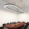 Офисная люстра со светодиодной лентой, прямоугольная, закругленная, овальная, прямоугольная люстра для конференц-зала