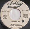 7inch Record LEON ASHLEY & MARGIE SINGLETON - Hangin' On A2015 Ashley Records 1967 US Folk Used
