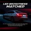 Universal Carbon Fiber Look LED Brake Light Rear Roof Spoiler Lip Tail Wing Lid