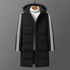 Three Bars, Winter Large Size Medium and Long Men's Cotton-padded Clothes, Piled and Thickened Warm Cotton-padded Clothes