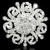 Женская модная брошь-цветок со стразами, бутоньерка B865