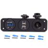 Three-Function Dual USB Charger + LED Voltmeter + 12V Socket Panel Rechargeable Power Adapter Suitable For Yacht Car Accessories