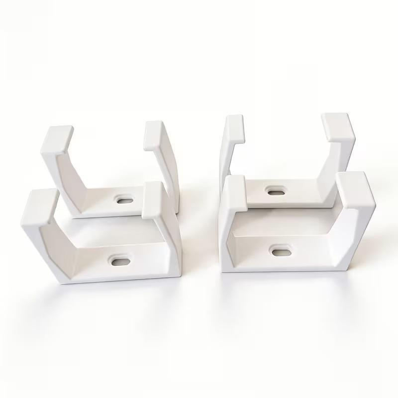 2Pcs White Black 3D Printed Outlet Fixer Wall Mounted Power Strip Holder for Home Garage Cable Organization