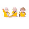 3/4Pcs Resin Crafts Gift Lovely Little Monk Sculptures Cute Monks Buddha Statues Creative Buddha Dolls Table Car Decoration