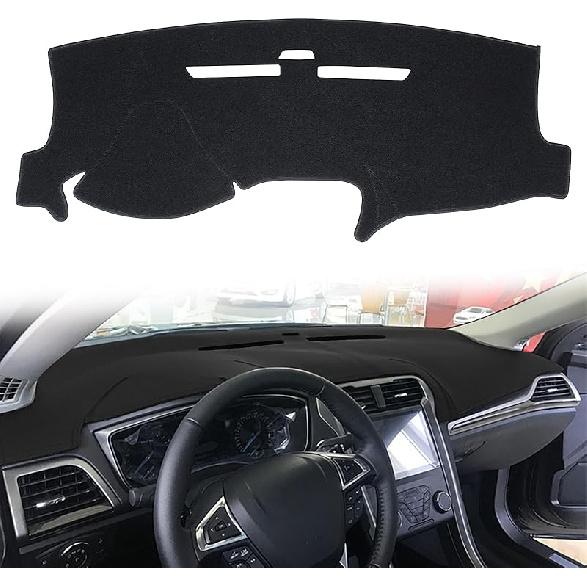 Dashboard Cover Dash Cover Mat Pad Carpet  Fit For Ford Fusion 2010 2011 2012 (Black)