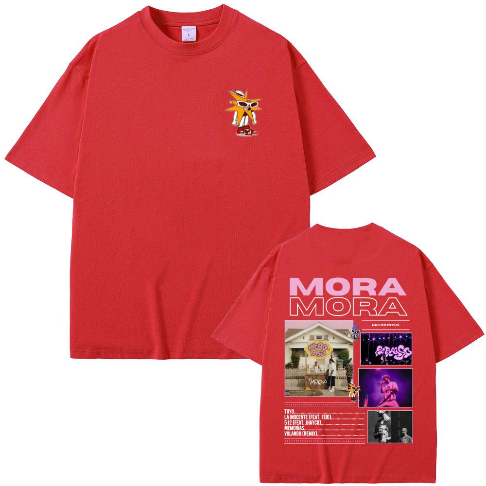 Rapper MORA MICRODOSIS Album Tour 2025 Tshirt Men Women Hip Hop Fashion Vintage Short Sleeve Tshirt Casual Oversized Streetwear