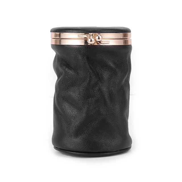 Натуральный верхний слой из масляной вощеной коровьей кожи, модный косметический чехол в форме бочонка для макияжа, мини-зеркало, сумка для губной помады