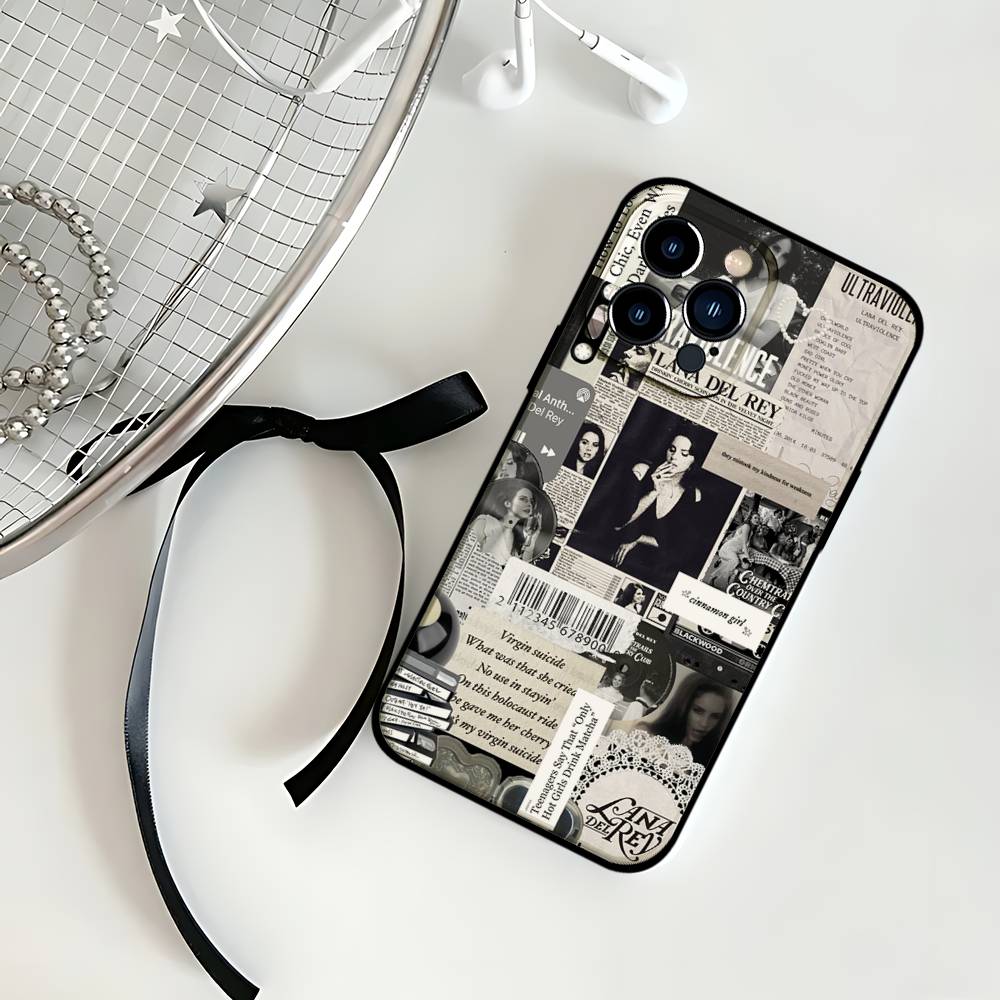 Черный чехол для телефона с изображением певицы Lana Del Rey, подходящий для IPhone 17, 16, 15, 11, 13, 14 Pro Max, Plus, X, Xr, Xs Max, 13 Mini