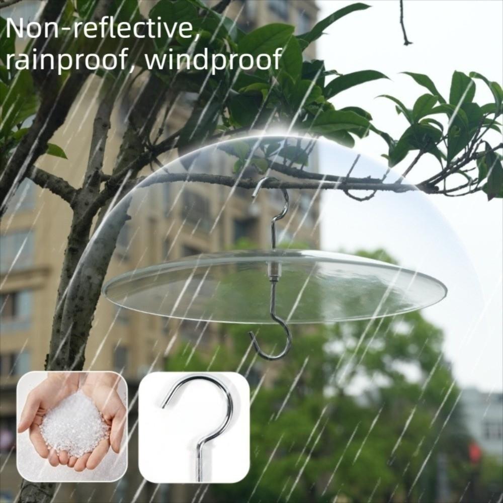 Clear Dome Bird Feeder Rain Guard Cover UV Protection Snow Proof Umbrella Bird Feeder Weatherproof Squirrel Proof
