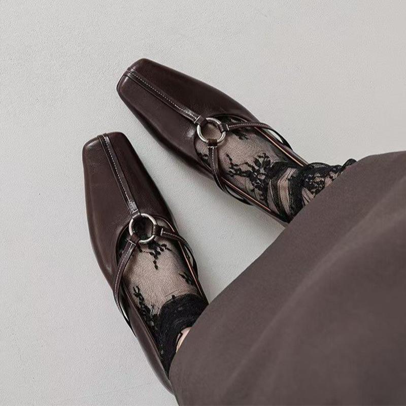 Модные женские туфли на плоской подошве, дизайнерские новые туфли с квадратным носком, женская обувь 2024 года, повседневная обувь, сандалии, удобное модное платье, прогулочная Mujer Zapatos