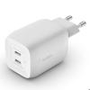 Chargeur - Belkin - 65W - 2 Ports USB-C - Power Delivery - Blanc