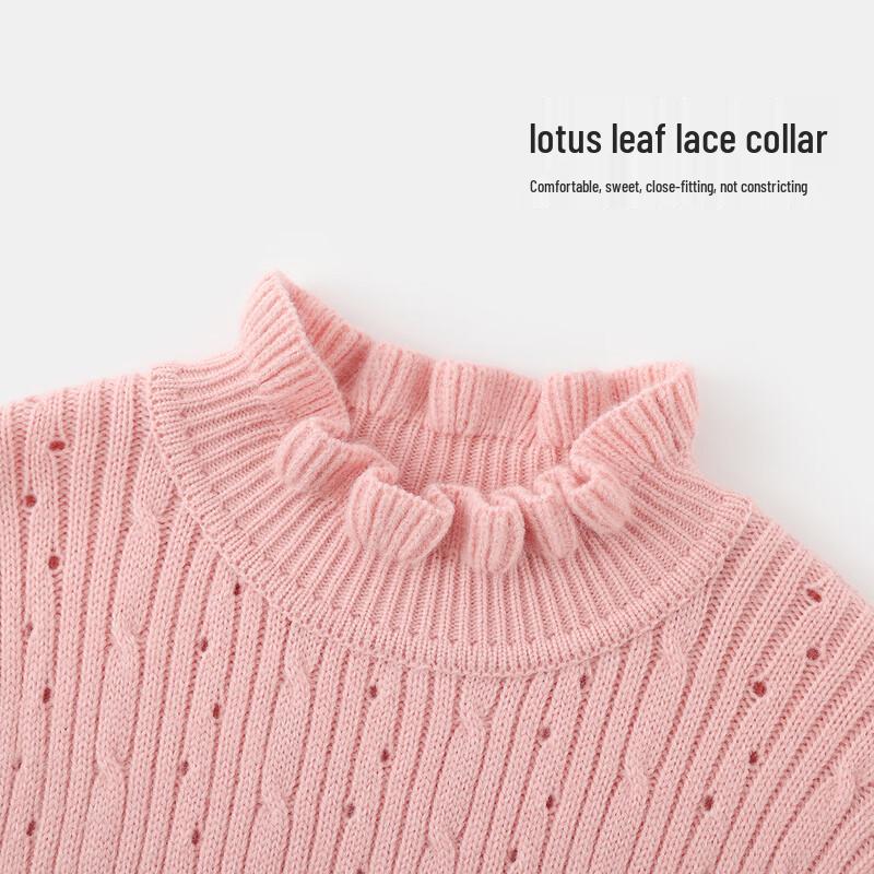 Yeehoo Girls' Wool-Blend Half-Mock Neck Knit Sweater