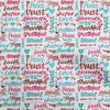Ткань Cotton Flex Dusty Teal Green с текстом Diy для одежды, стеганая ткань с принтом, ткань по ярдам 40 дюймов