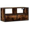 VidaXL TV Cabinet Smoked Oak 80x31x39.5 Cm Engineered Wood and Metal, TV Stand, Media Cabinet, TV Console, HiFi Cabinet, 848921