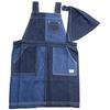 Детский фартук с треугольным платком, джинсовый, в коробке, детский фартук M (много)