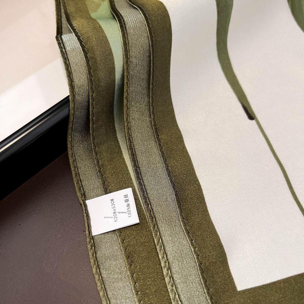 Hangzhou 100% Mulberry Silk Floral Lotus Women's Scarf, 53cm Square Shawl