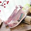 Bow Shoes, Hanfu Shoes, Single Shoes/cotton Shoes, Ancient Shoes, Embroidered Cloth Shoes with Han Elements