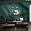 Algeria National Football Wall Tapestry Aesthetic Wall Hanging Printed Fabric Blanket Decorative Tapestries for Bedroom Living Room Home Decor