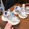 Girls' shoes, new autumn model, children's sports dad shoes, breathable and lightweight running shoes for older kids, soft-soled trendy brand