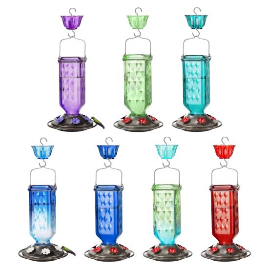 Кормушка для колибри Подвесная кормушка для птиц с муравьиным рвом Уличная кормушка для колибри с 6 кормовыми отверстиями для декора сада и заднего двора