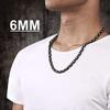 Черное плоское византийское ожерелье из нержавеющей стали для мужчин и женщин, доступно шириной 6 мм, 8 мм и 10 мм и длиной 18-28 дюймов.