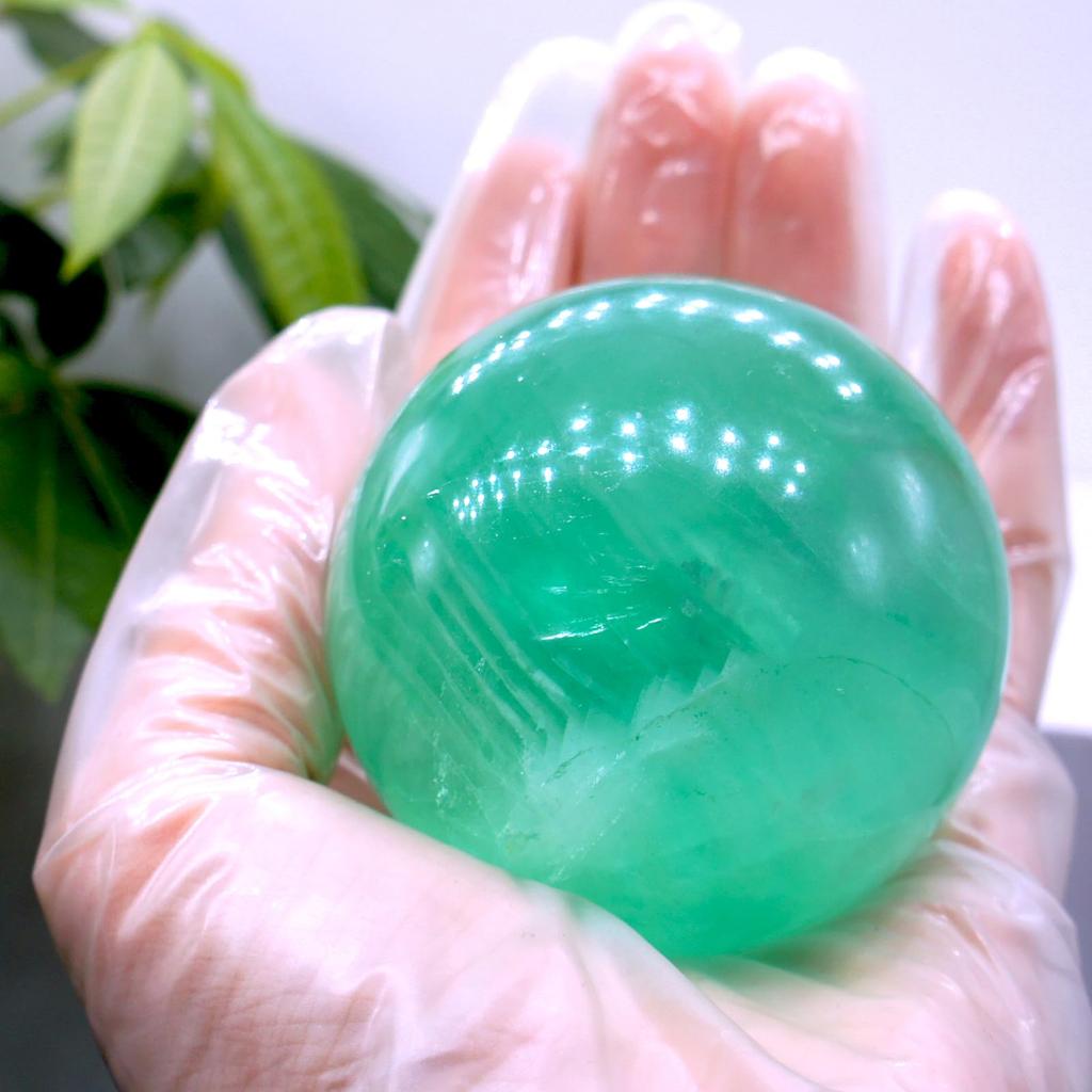 Натуральный флюорит очень тщательно высокий диаметр вес с зеленым флюоритом красивый натуральный необработанный фэн хороший декоративный Новый подарок [TANAKA YA] шар,