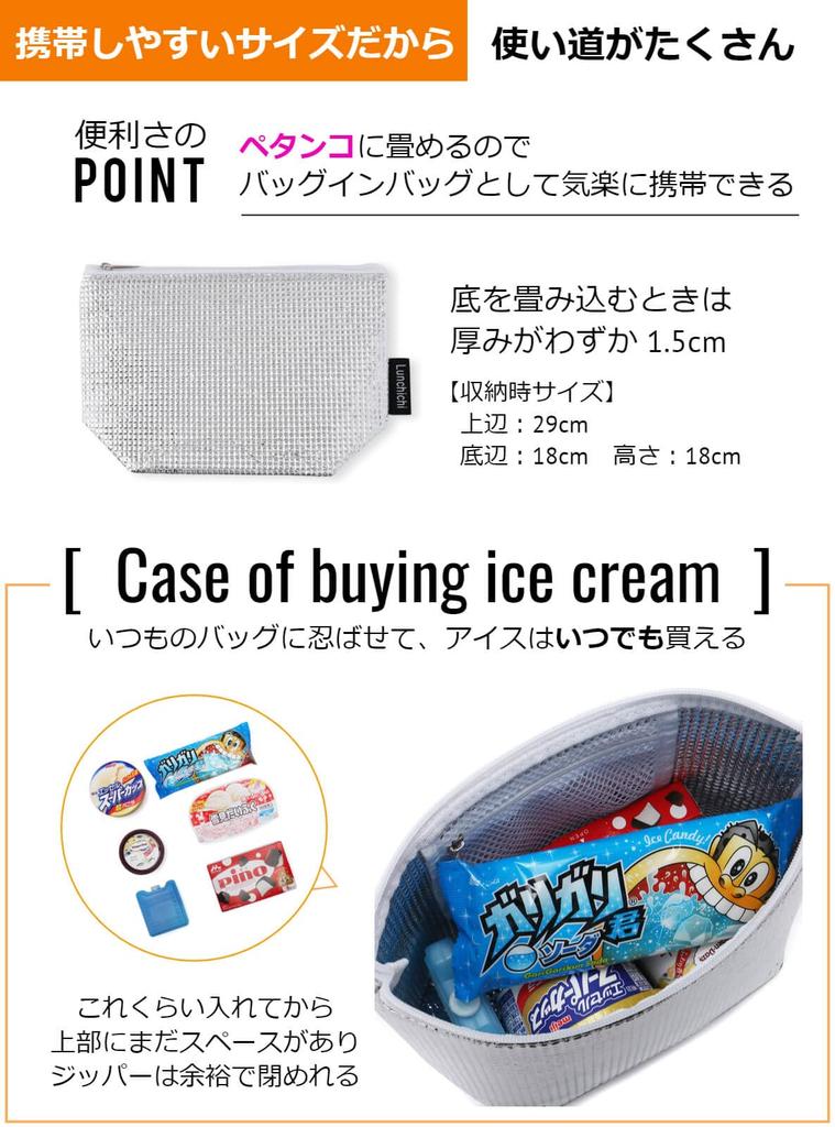 Lunchichi Small Insulated Lunch Bag [Double-Sided Aluminum] Mini Lunch Bag, Insulated Cooler Bag, Small Lunch Box, Rice Ball Case, Lunch Bag (2)